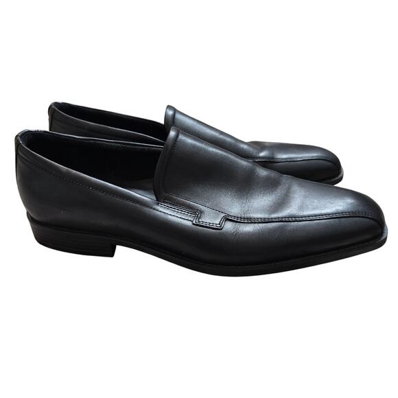 Ecco Mens Leather size 47 Slip on Black shoes US size 13 formal casual business - Picture 1 of 10